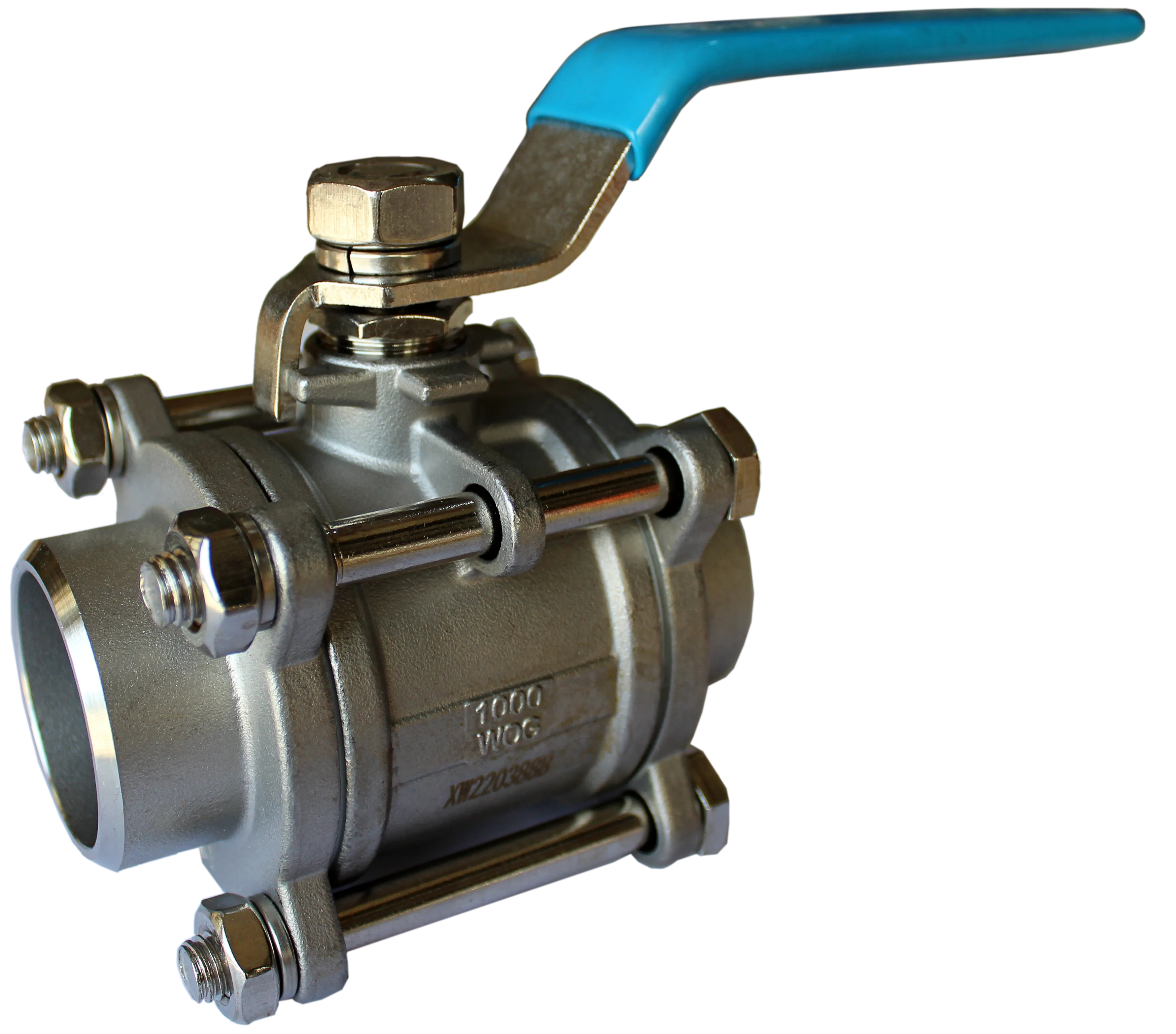   Кран шаровой из 3-х частей AISI 304  с/с  ISO 4''  DN100  (114,3 мм)